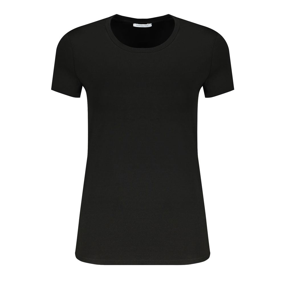 Patrizia Pepe Black Elastane Tops & T-Shirt Patrizia Pepe