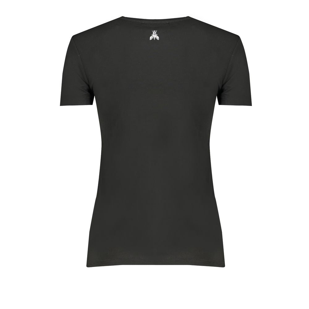 Patrizia Pepe Black Elastane Tops & T-Shirt Patrizia Pepe