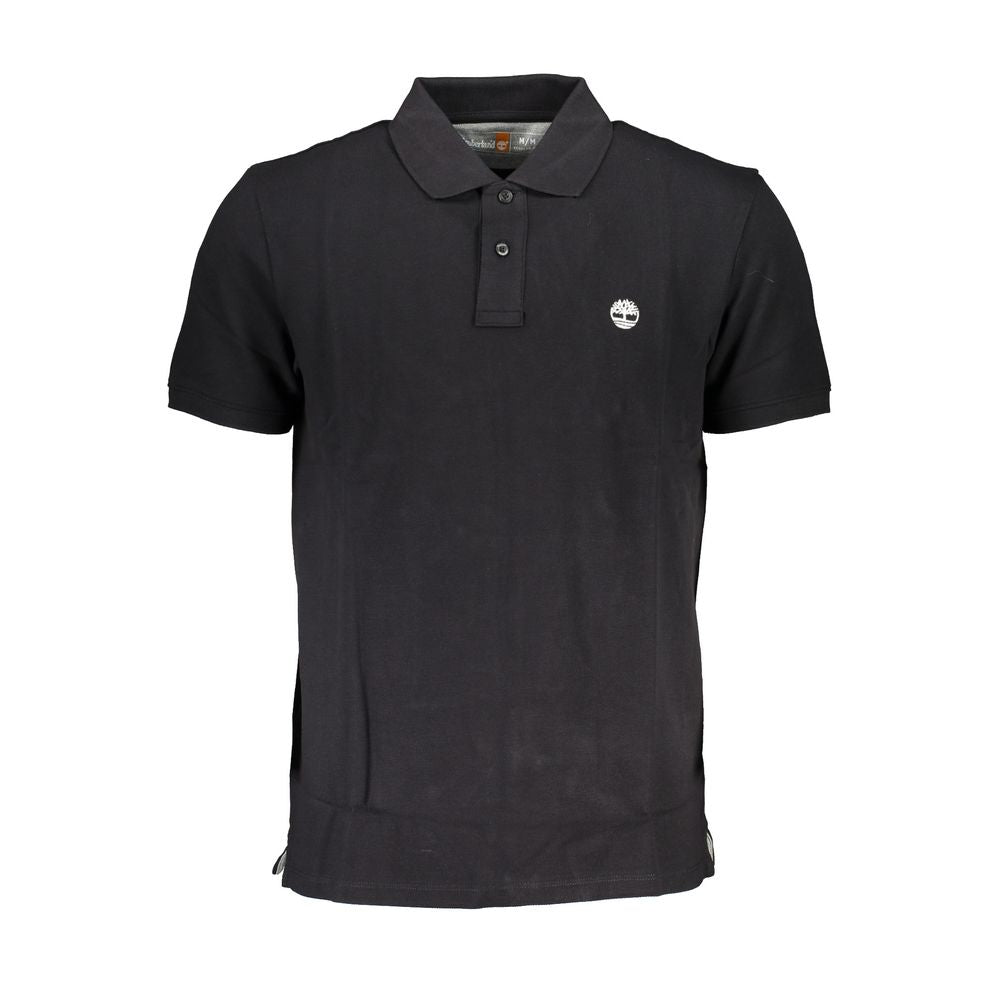 Timberland Black Cotton Polo Shirt Timberland