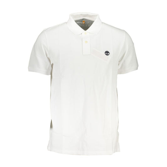 Timberland White Cotton Polo Shirt Timberland