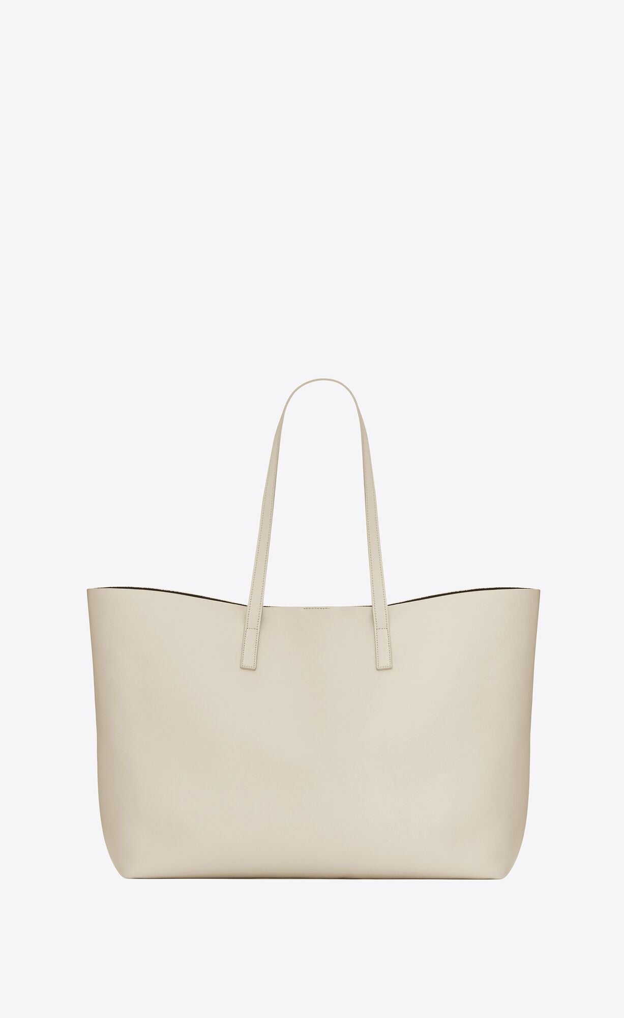 Saint Laurent White Calf Leather Tote Shoulder Bag Saint Laurent