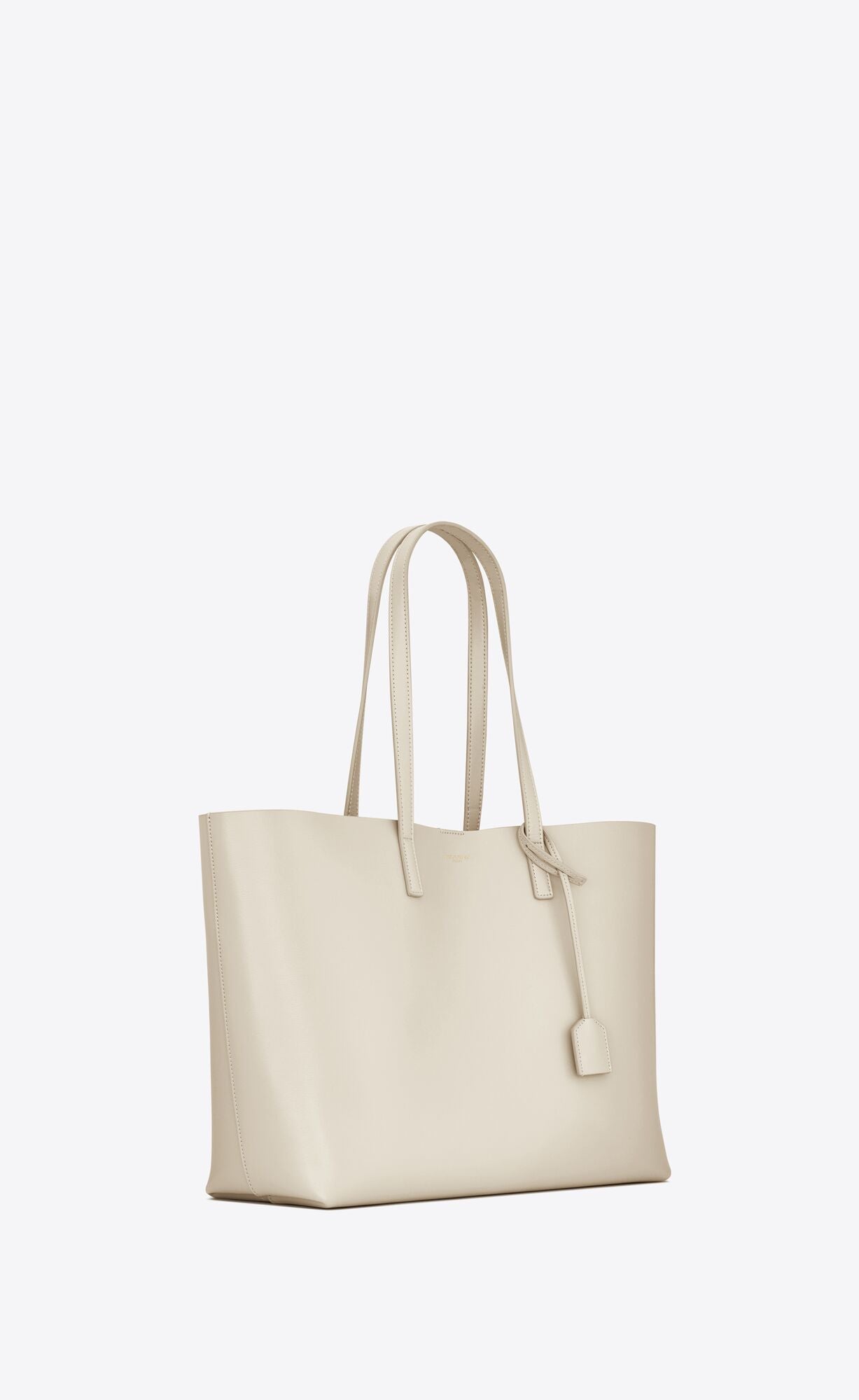 Saint Laurent White Calf Leather Tote Shoulder Bag Saint Laurent