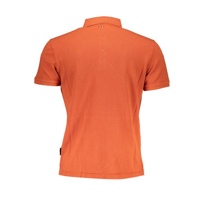 Napapijri Orange Cotton Polo Shirt Napapijri