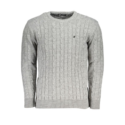 U.S. Grand Polo Gray Fabric Sweater U.S. Grand Polo