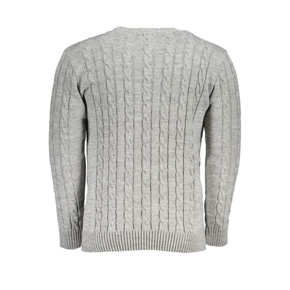 U.S. Grand Polo Gray Fabric Sweater U.S. Grand Polo