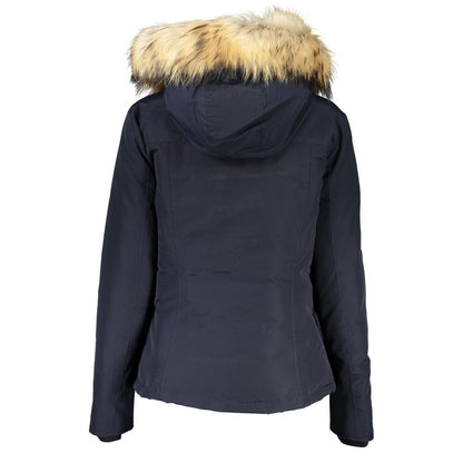 Woolrich Blue Cotton Jackets & Coat Woolrich