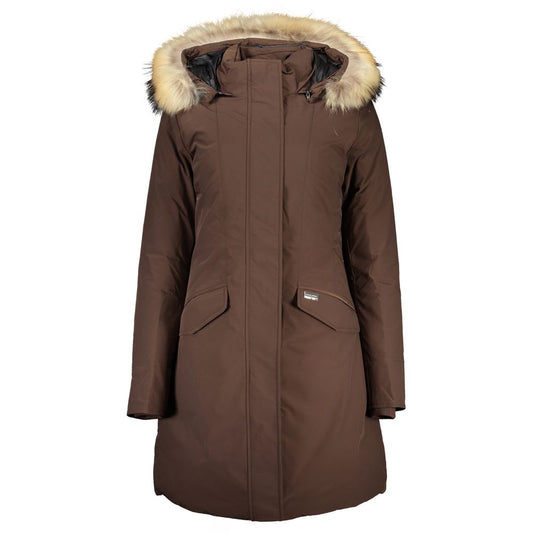 Woolrich Brown Cotton Jackets & Coat Woolrich