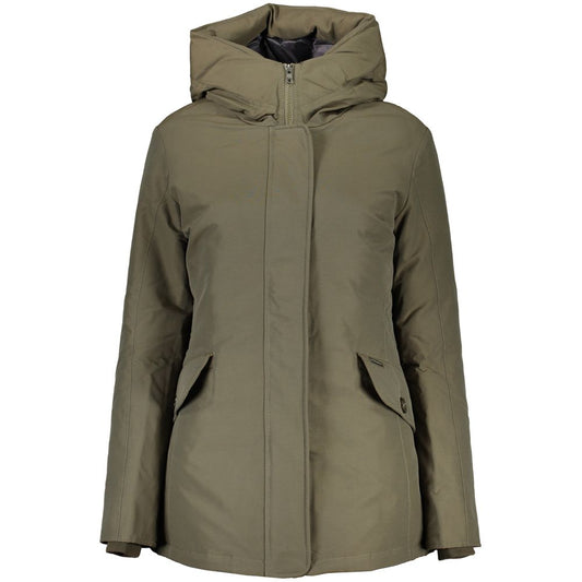 Woolrich Green Cotton Jackets & Coat Woolrich