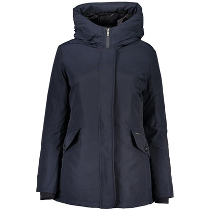 Woolrich Blue Cotton Jackets & Coat Woolrich