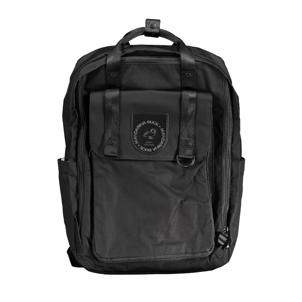 Mandarina Duck Black Cotton Backpack Mandarina Duck