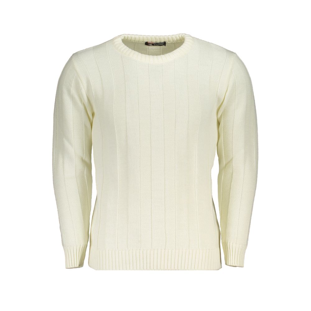 U.S. Grand Polo White Fabric Sweater U.S. Grand Polo