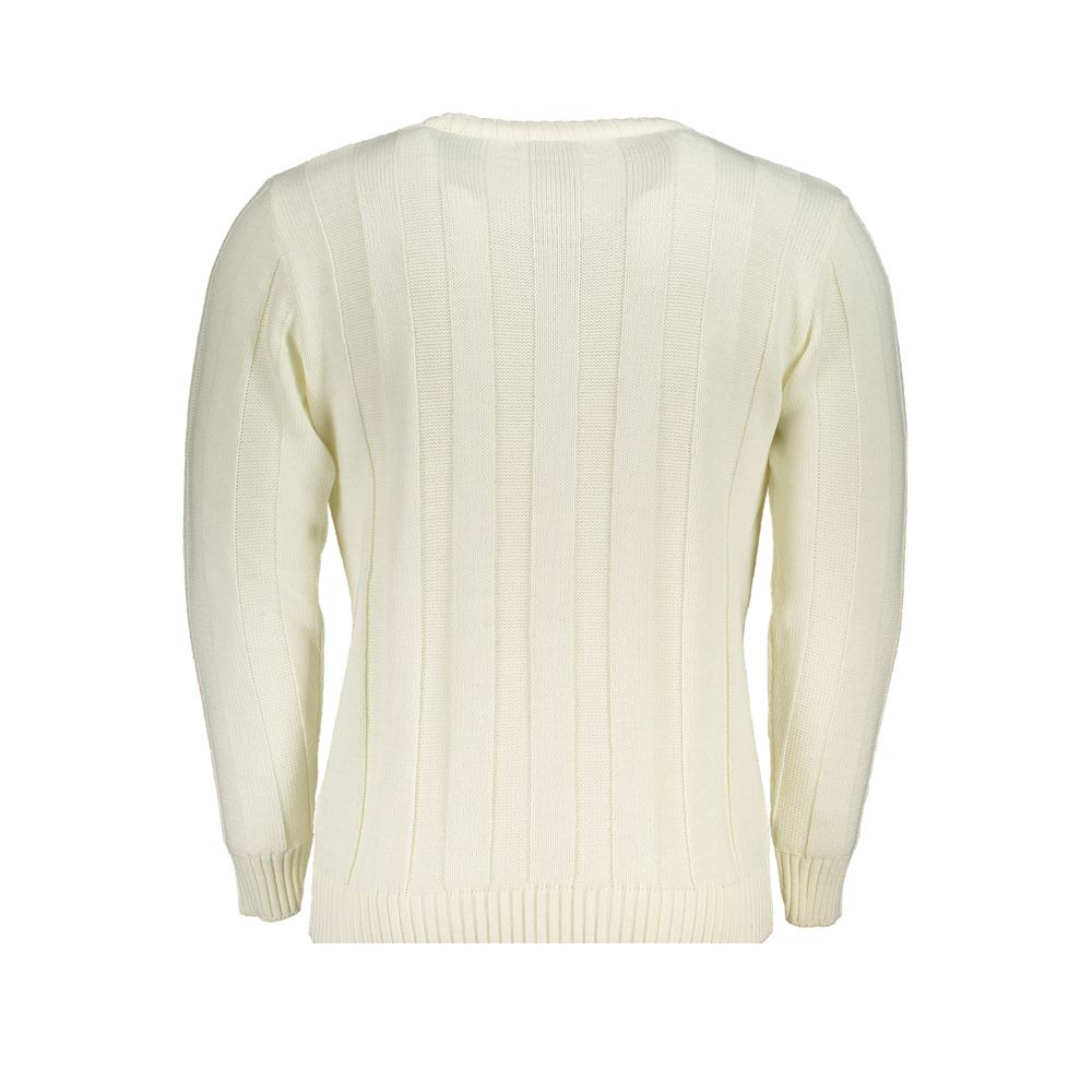 U.S. Grand Polo White Fabric Sweater U.S. Grand Polo