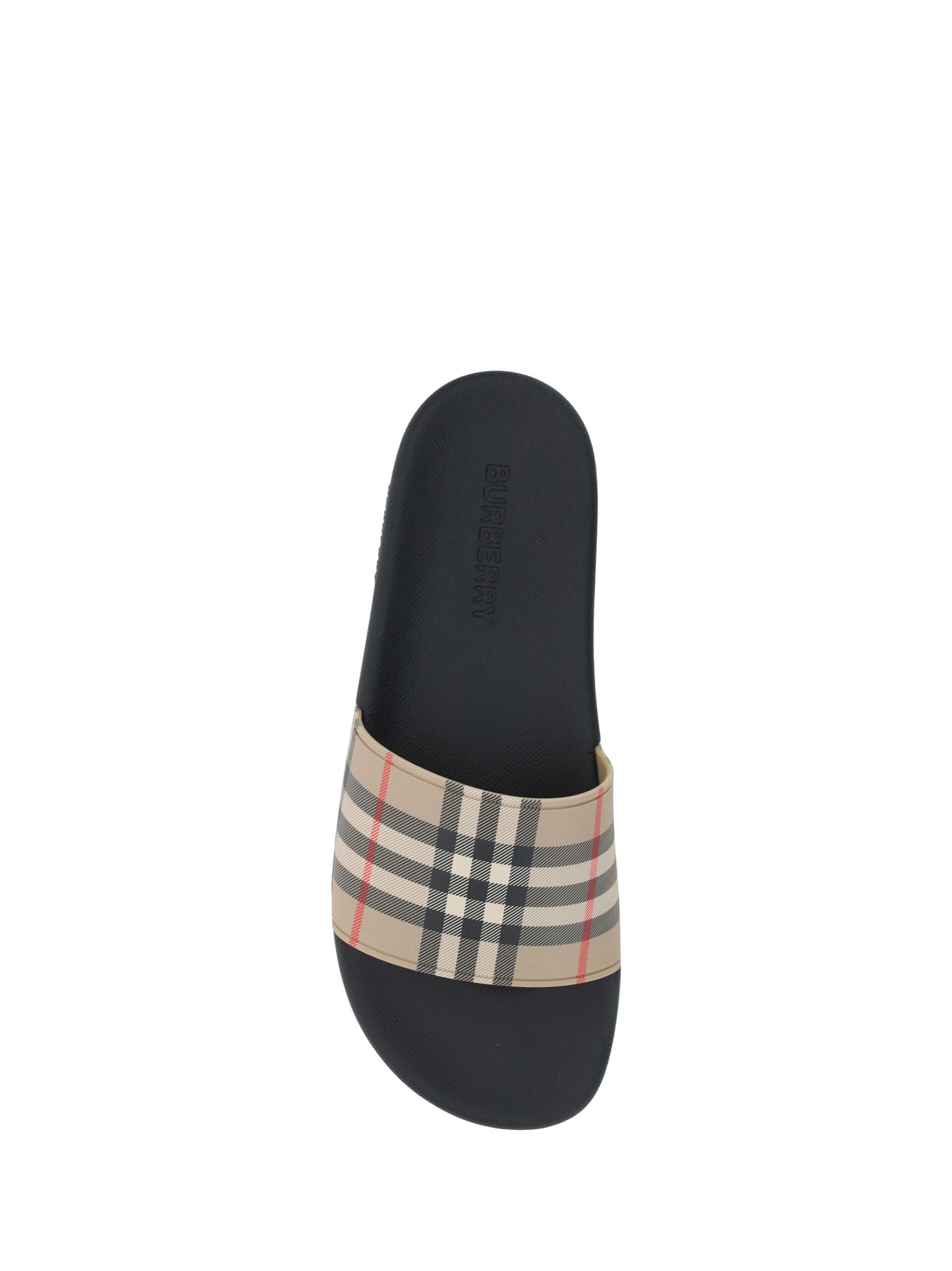 Burberry Brown Rubber Slides Sandals Burberry