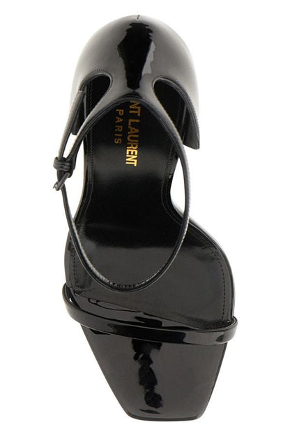 Saint Laurent Black Calf Leather Opyum Sandals Saint Laurent