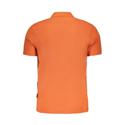 Napapijri Orange Cotton Polo Shirt Napapijri