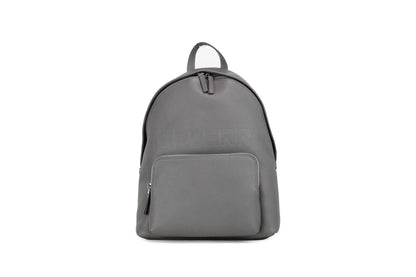 Burberry Abbeydale Branded Charcoal Grey Pebbled Leather Backpack Bookbag Burberry