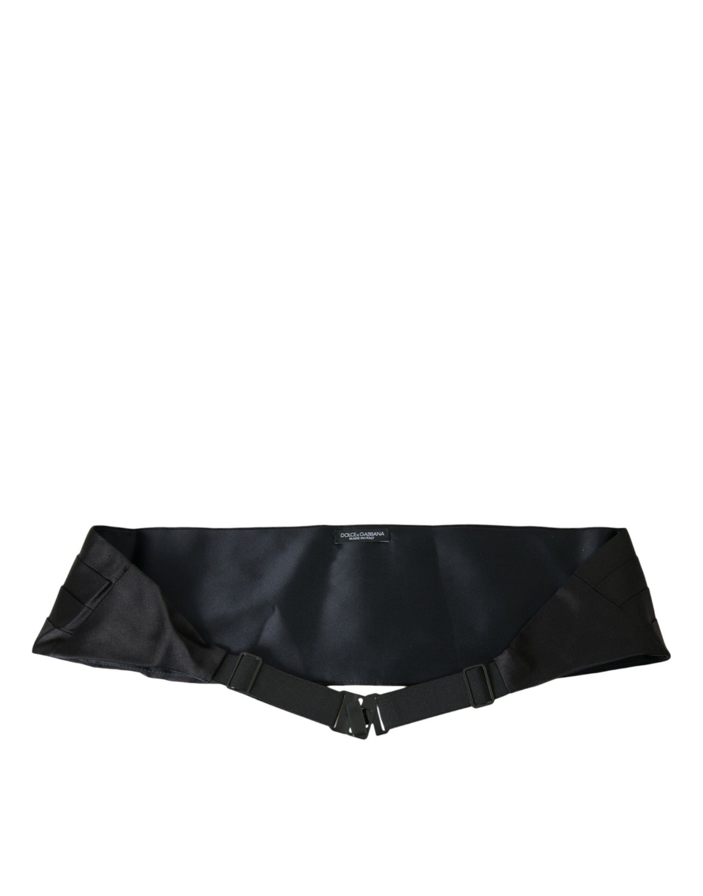 Dolce & Gabbana Black Men Wide Waist Silk Belt Cummerbund Dolce & Gabbana