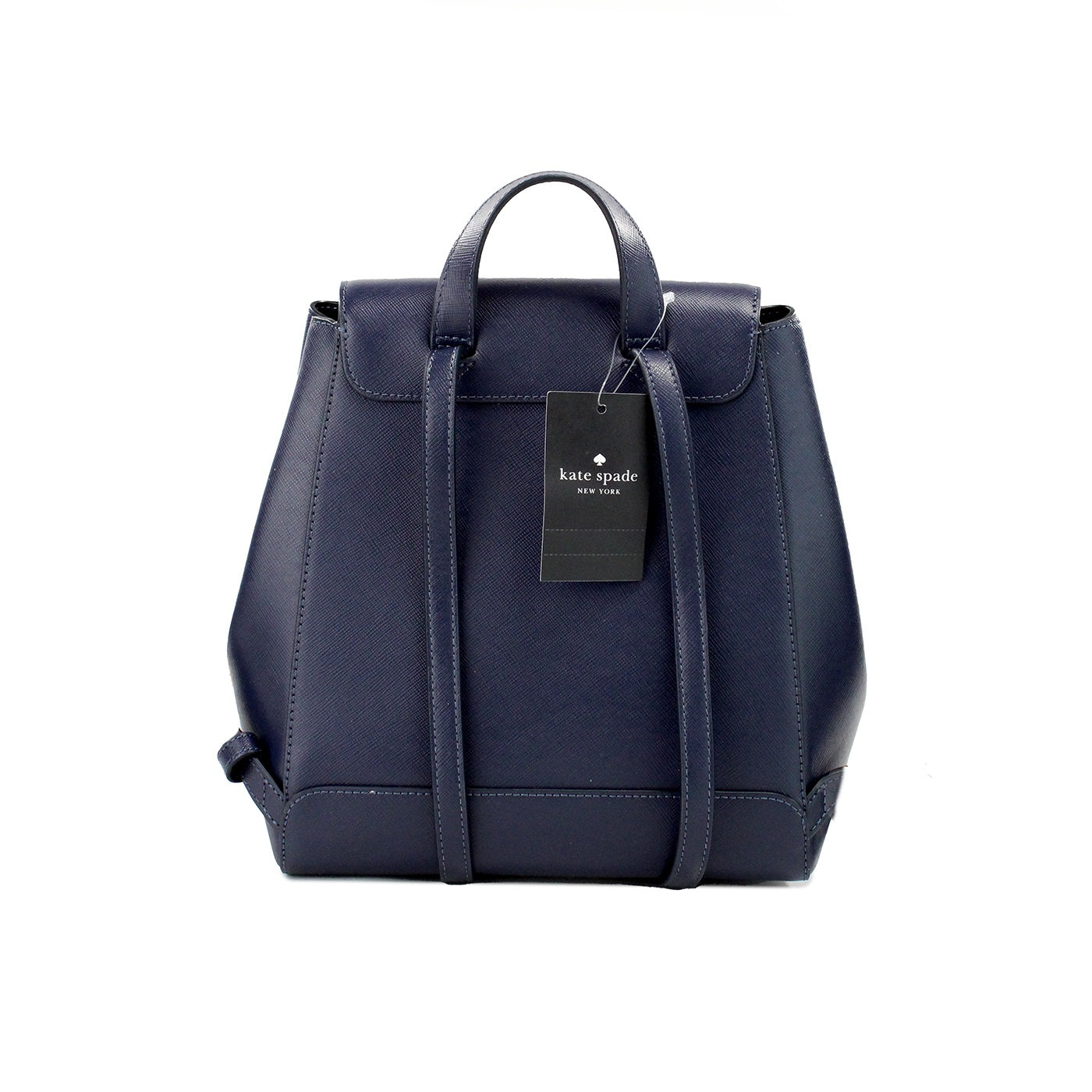 Kate Spade Madison Navy Saffiano Leather Medium Flap Shoulder Backpack Bag Kate Spade