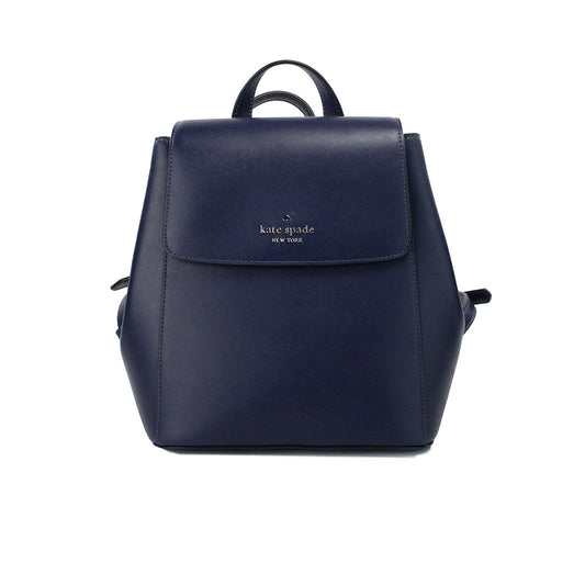 Kate Spade Madison Navy Saffiano Leather Medium Flap Shoulder Backpack Bag Kate Spade