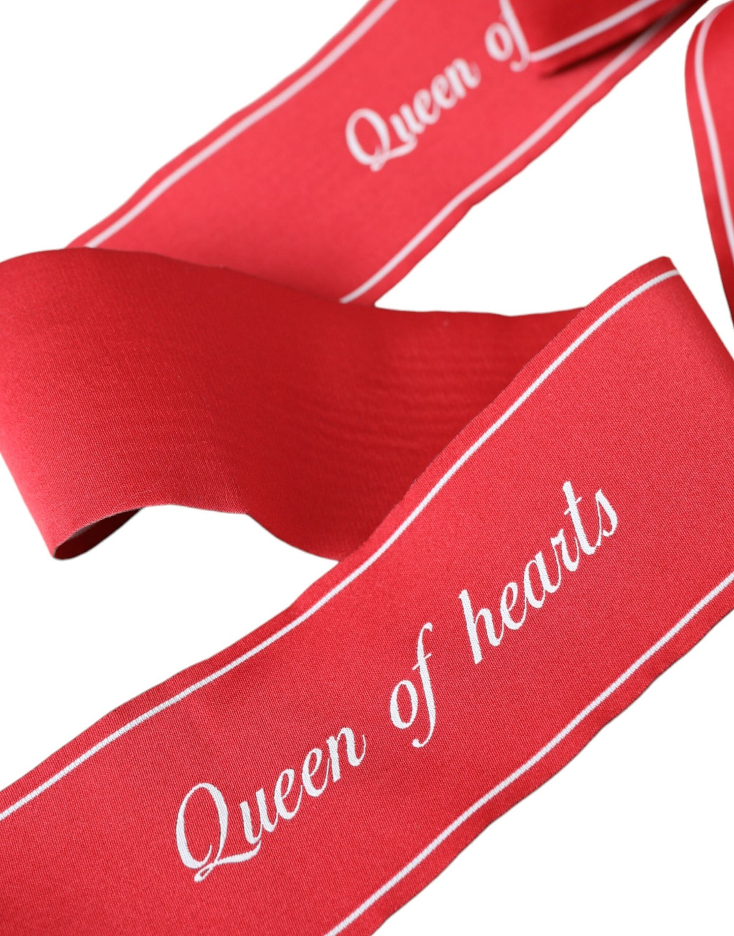 Dolce & Gabbana Red Polyester QUEEN OF HEARTS Belt Dolce & Gabbana