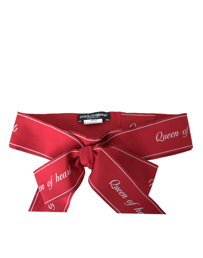 Dolce & Gabbana Red Polyester QUEEN OF HEARTS Belt Dolce & Gabbana