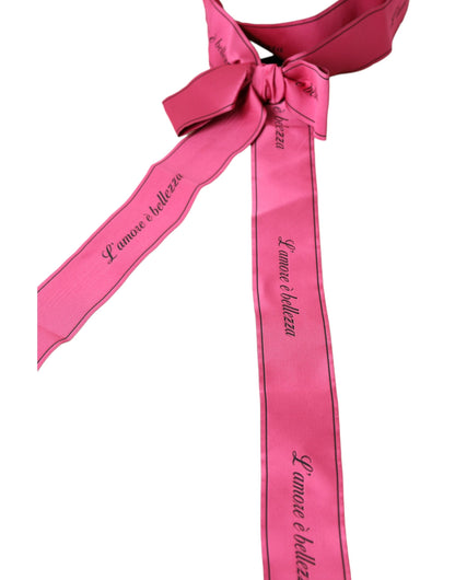 Dolce & Gabbana Pink L'Amore E'Bellezza Waist Belt Dolce & Gabbana