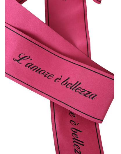 Dolce & Gabbana Pink L'Amore E'Bellezza Waist Belt Dolce & Gabbana