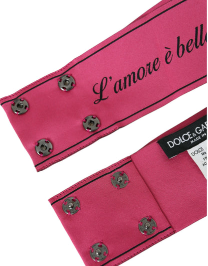 Dolce & Gabbana Pink L'Amore E'Bellezza Waist Belt Dolce & Gabbana