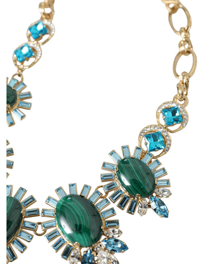 Dolce & Gabbana Gold ToneBrass PIETRE OVALI Crystal Embellished Necklace Dolce & Gabbana