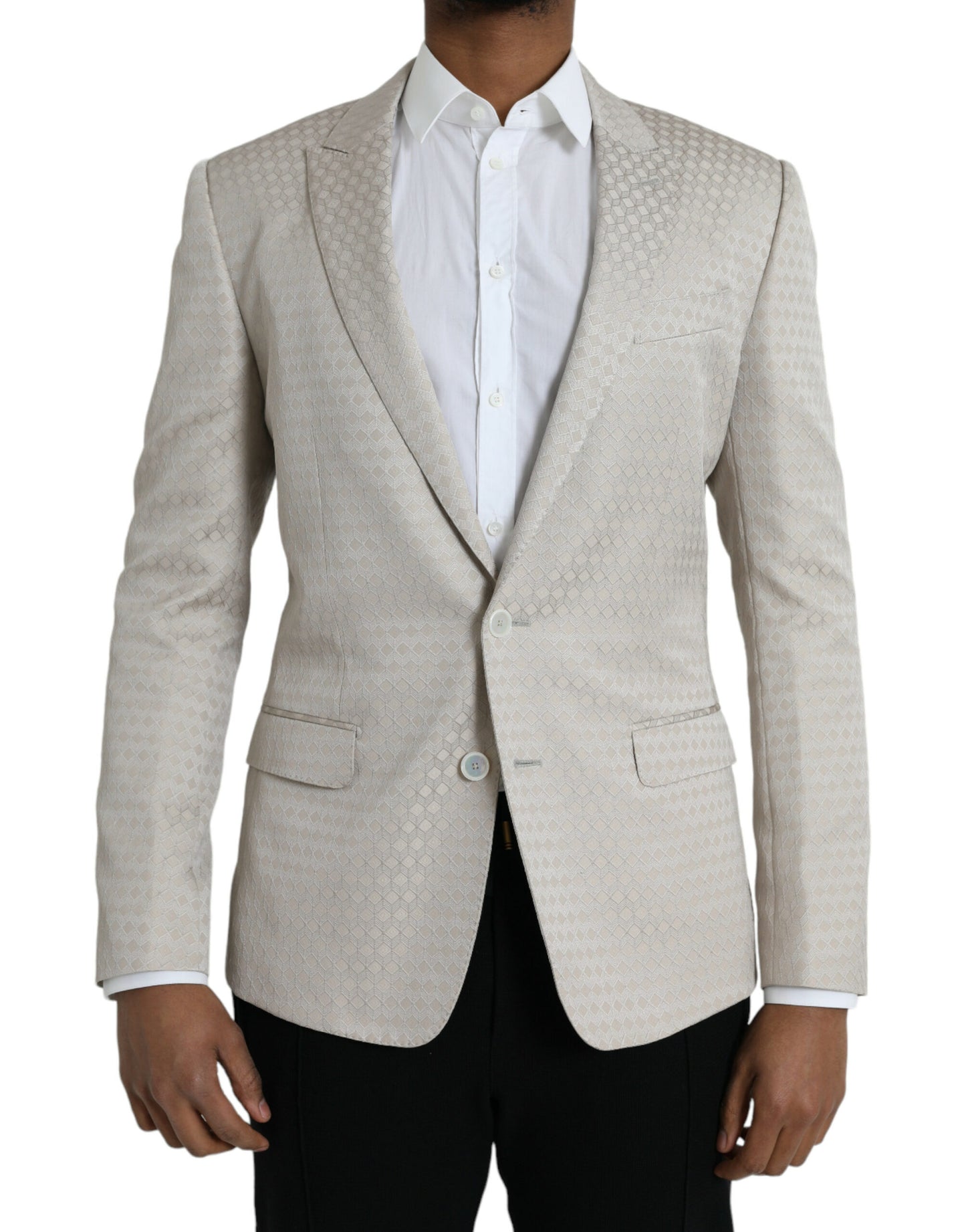 Dolce & Gabbana Beige MARTINI Single Breasted Coat Blazer Dolce & Gabbana