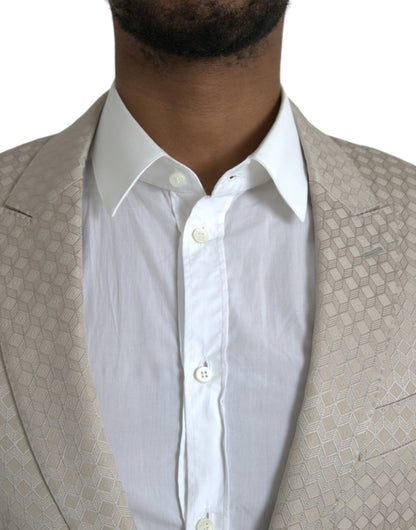 Dolce & Gabbana Beige MARTINI Single Breasted Coat Blazer Dolce & Gabbana