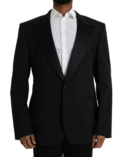 Dolce & Gabbana Black SICILIA Single Breasted Coat Blazer Dolce & Gabbana