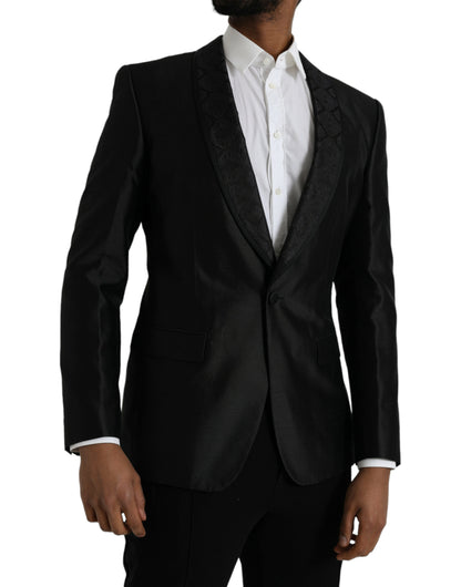 Dolce & Gabbana Black MARTINI Single Breasted Coat Blazer Dolce & Gabbana