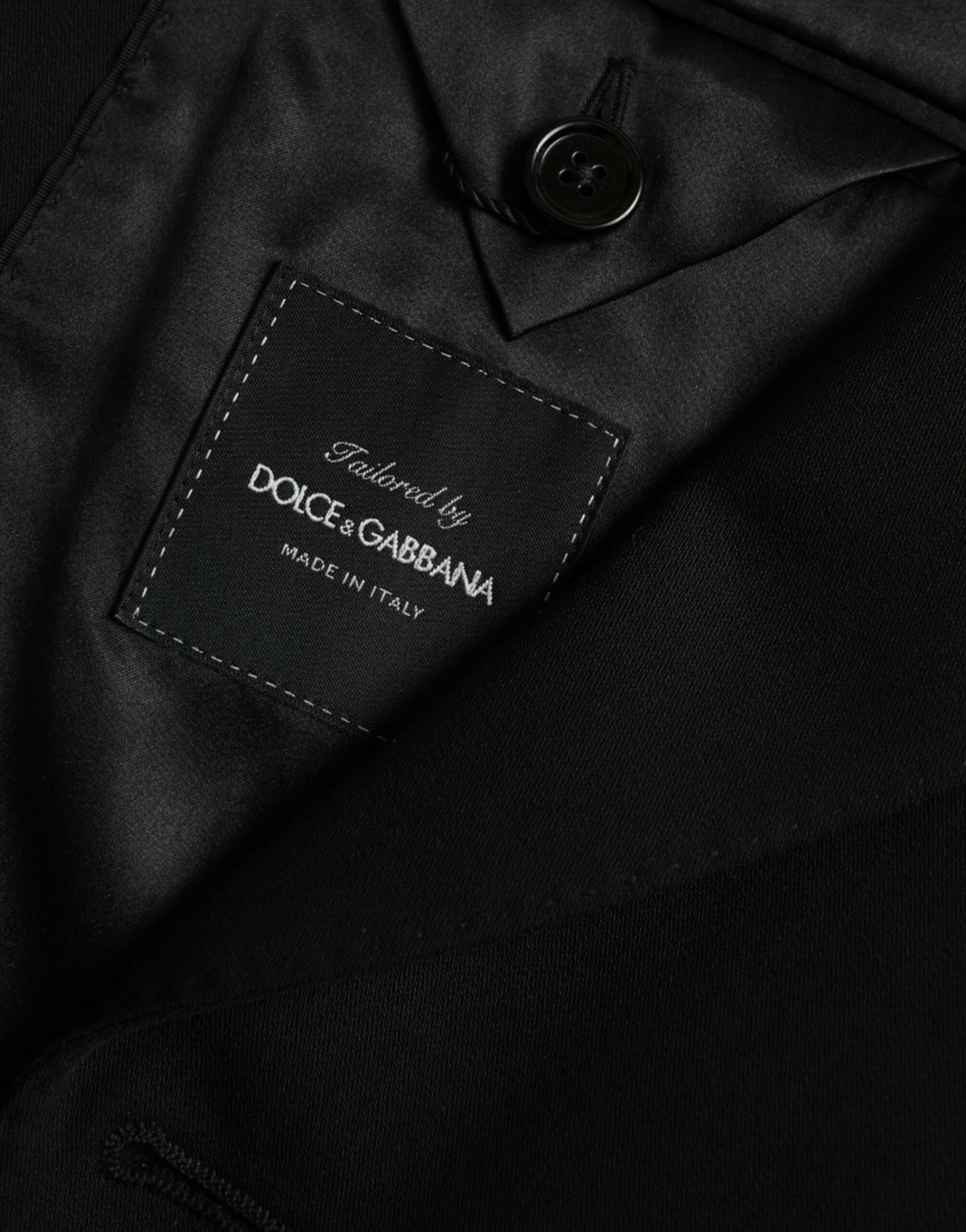 Dolce & Gabbana Black Wool Peak Single Breasted Coat Blazer Dolce & Gabbana