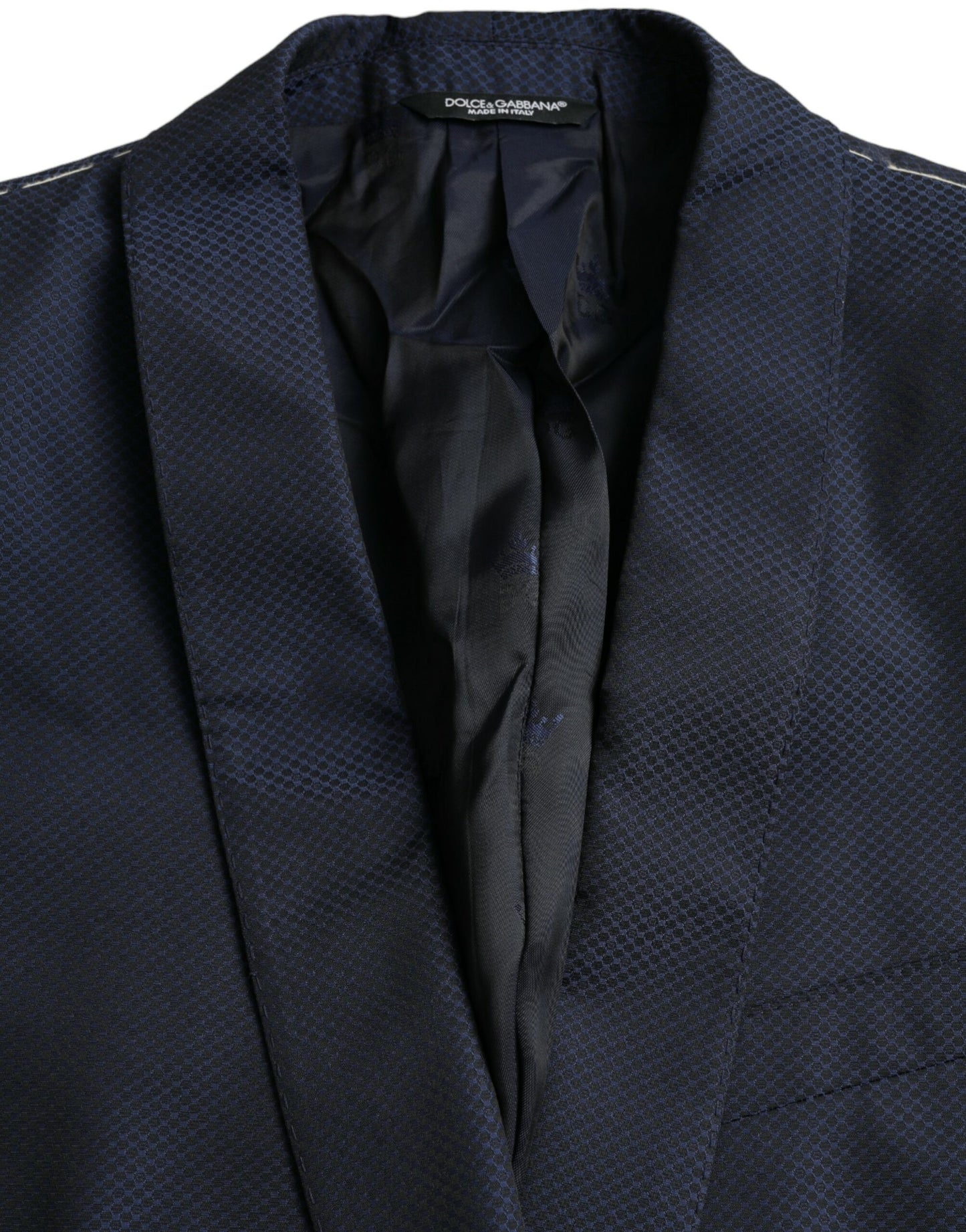 Dolce & Gabbana Blue MARTINI Shawl Single Breasted Blazer Dolce & Gabbana