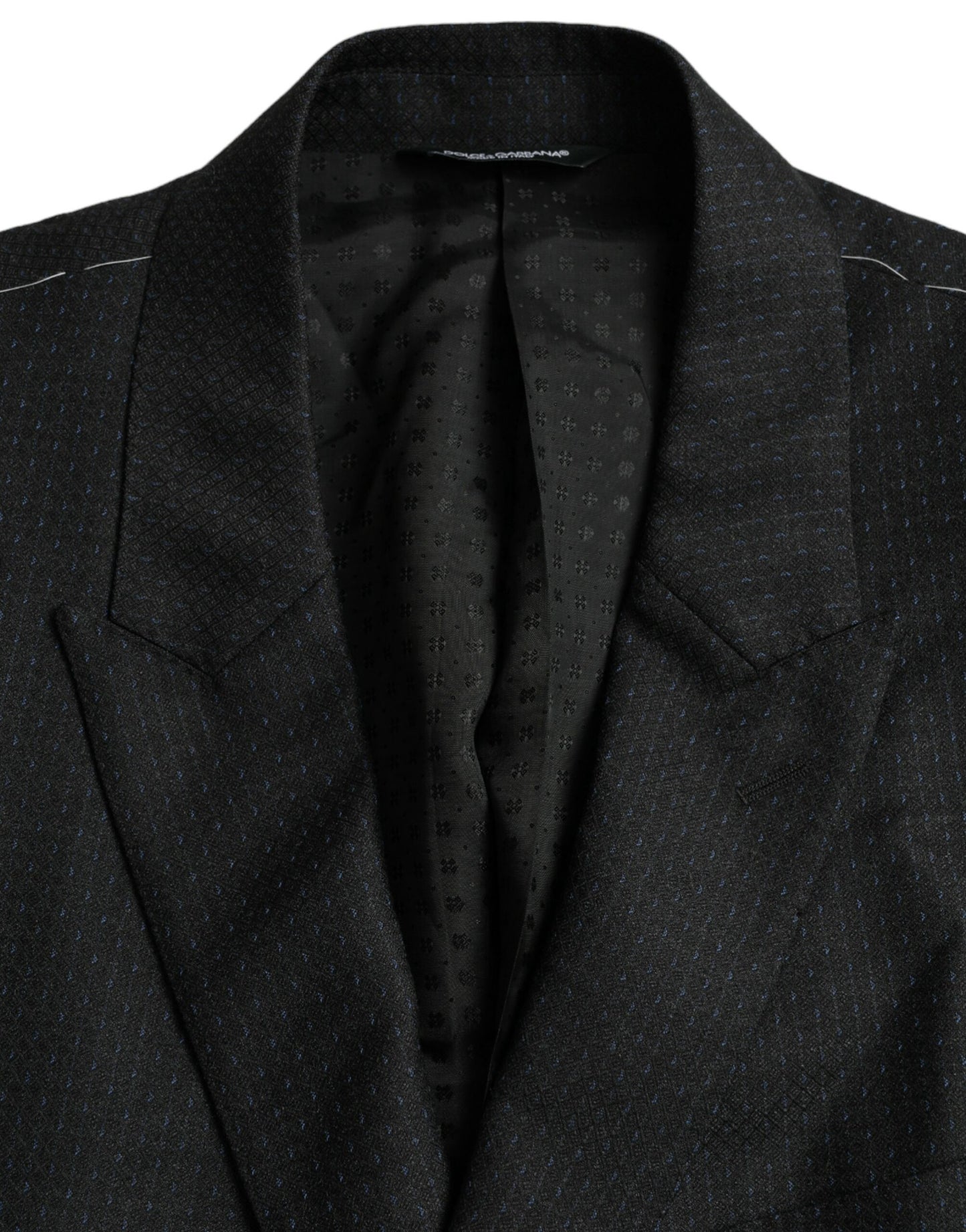 Dolce & Gabbana Black Wool MARTINI Single Breasted Coat Blazer Dolce & Gabbana