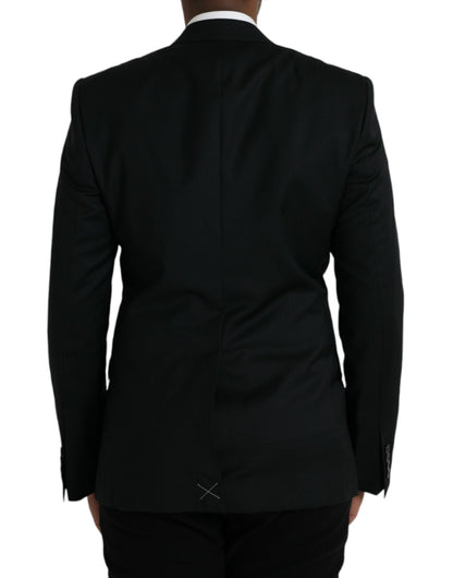 Dolce & Gabbana Black Wool MARTINI Single Breasted Blazer Dolce & Gabbana