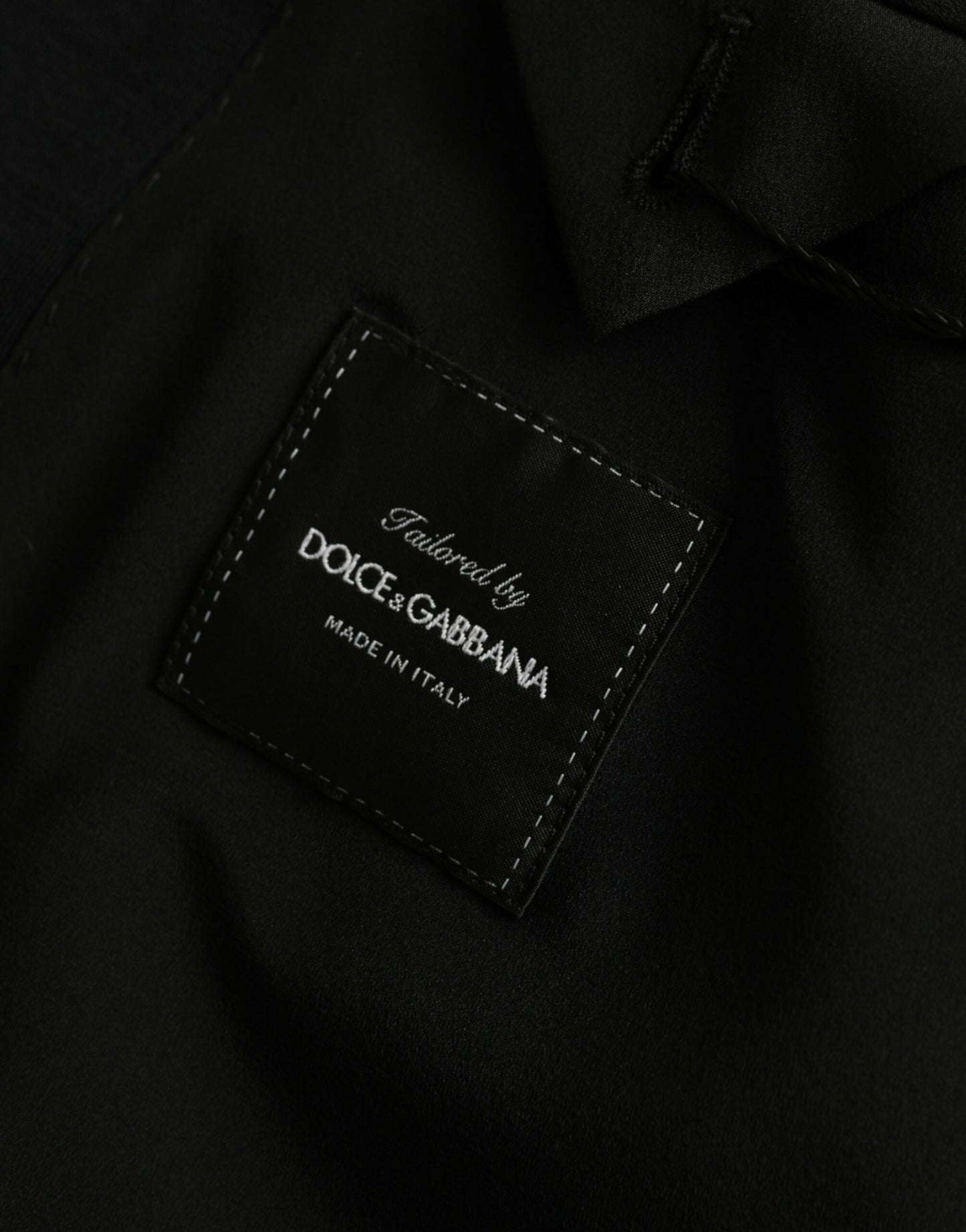 Dolce & Gabbana Black Wool Notch Single Breasted Coat Blazer Dolce & Gabbana