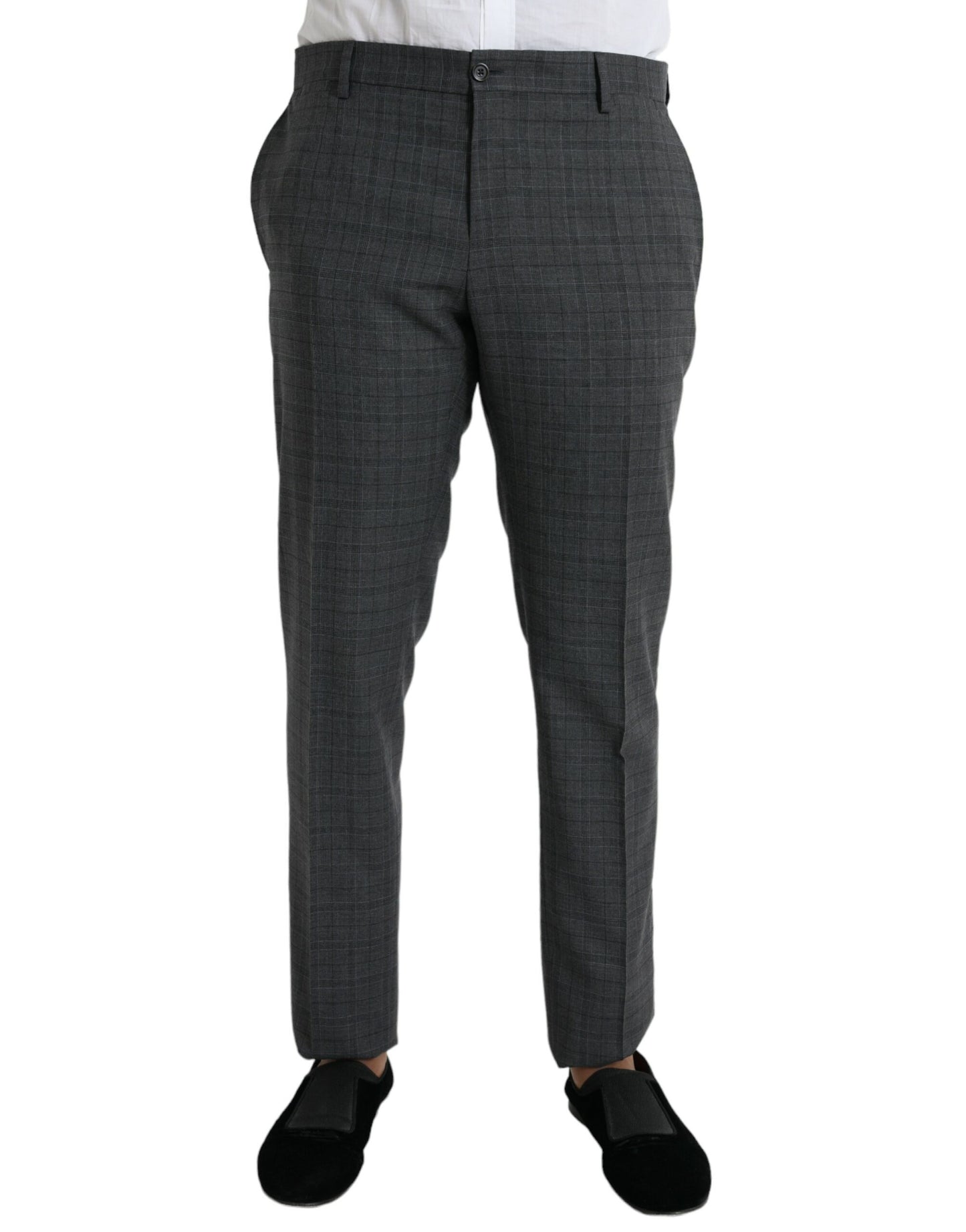 Dolce & Gabbana Gray Plaid Wool MARTINI Formal 2 Piece Suit Dolce & Gabbana