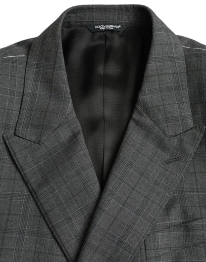 Dolce & Gabbana Gray Plaid Wool MARTINI Formal 2 Piece Suit Dolce & Gabbana