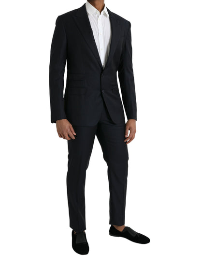 Dolce & Gabbana Dark Blue Wool NAPOLI Formal 2 Piece Suit Dolce & Gabbana