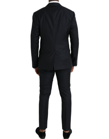 Dolce & Gabbana Dark Blue Wool NAPOLI Formal 2 Piece Suit Dolce & Gabbana