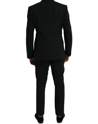 Dolce & Gabbana Black Wool MARTINI Formal 2 Piece Suit Dolce & Gabbana