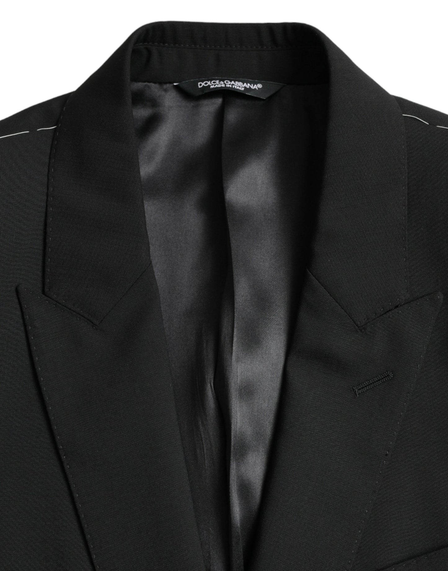 Dolce & Gabbana Black Wool MARTINI Formal 2 Piece Suit Dolce & Gabbana