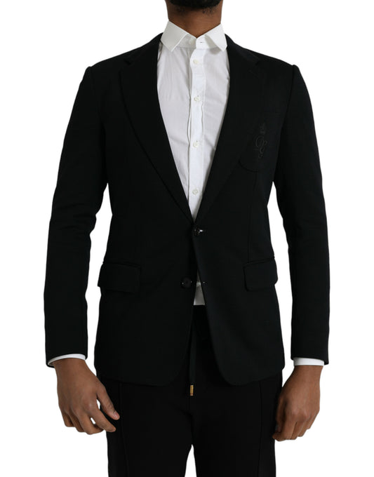 Dolce & Gabbana Black Wool 2 Piece Single Breasted Suit Dolce & Gabbana