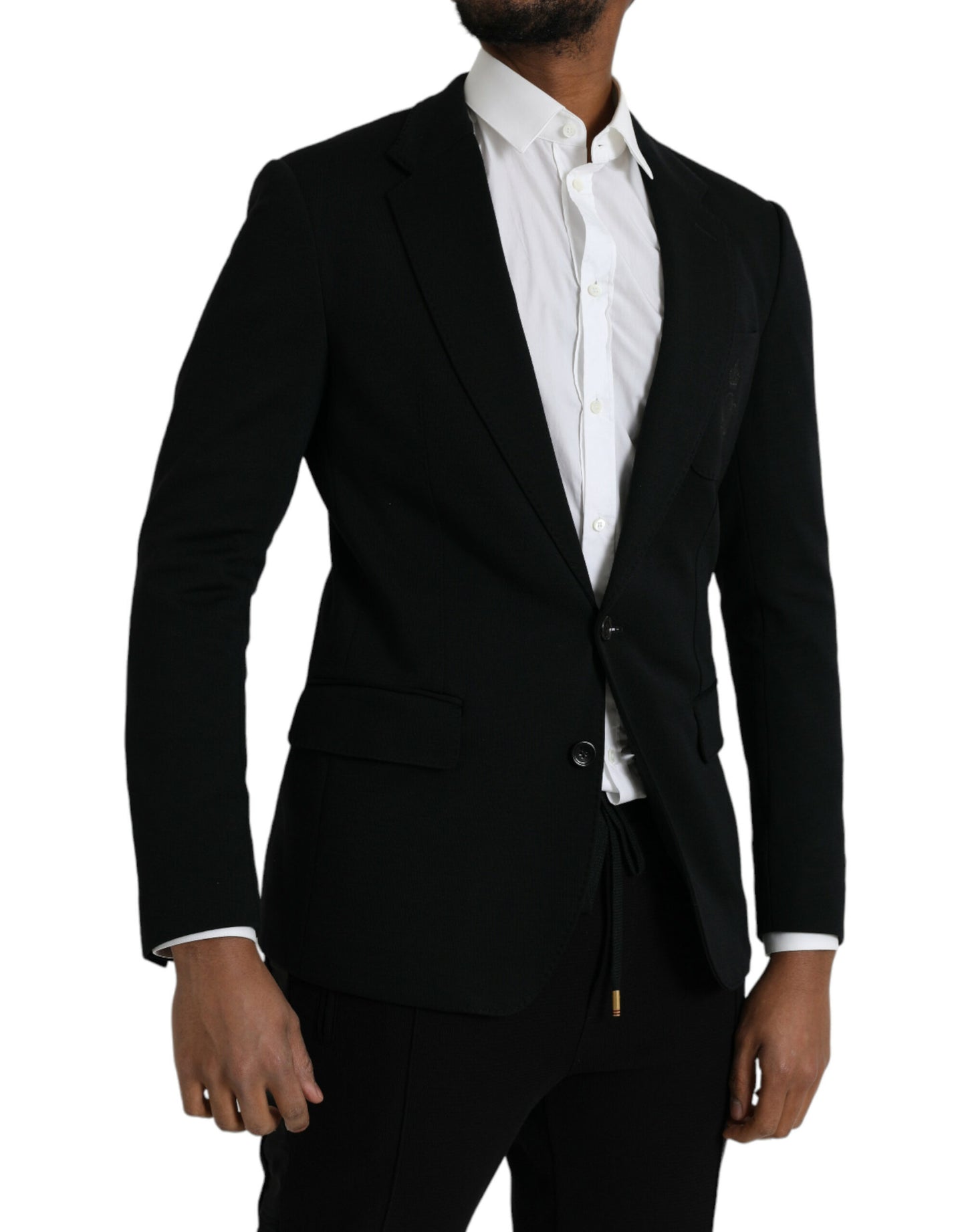 Dolce & Gabbana Black Wool 2 Piece Single Breasted Suit Dolce & Gabbana