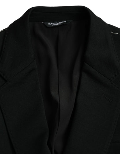 Dolce & Gabbana Black Wool 2 Piece Single Breasted Suit Dolce & Gabbana