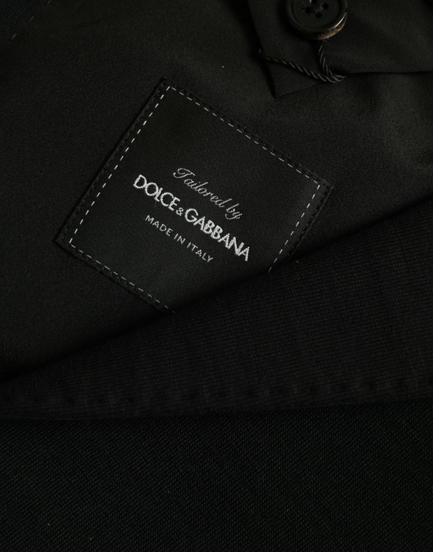 Dolce & Gabbana Black Wool 2 Piece Single Breasted Suit Dolce & Gabbana