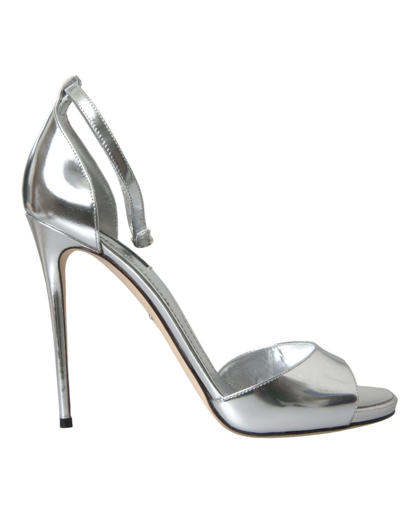 Dolce & Gabbana Silver KEIRA Leather Heels Sandals Shoes Dolce & Gabbana