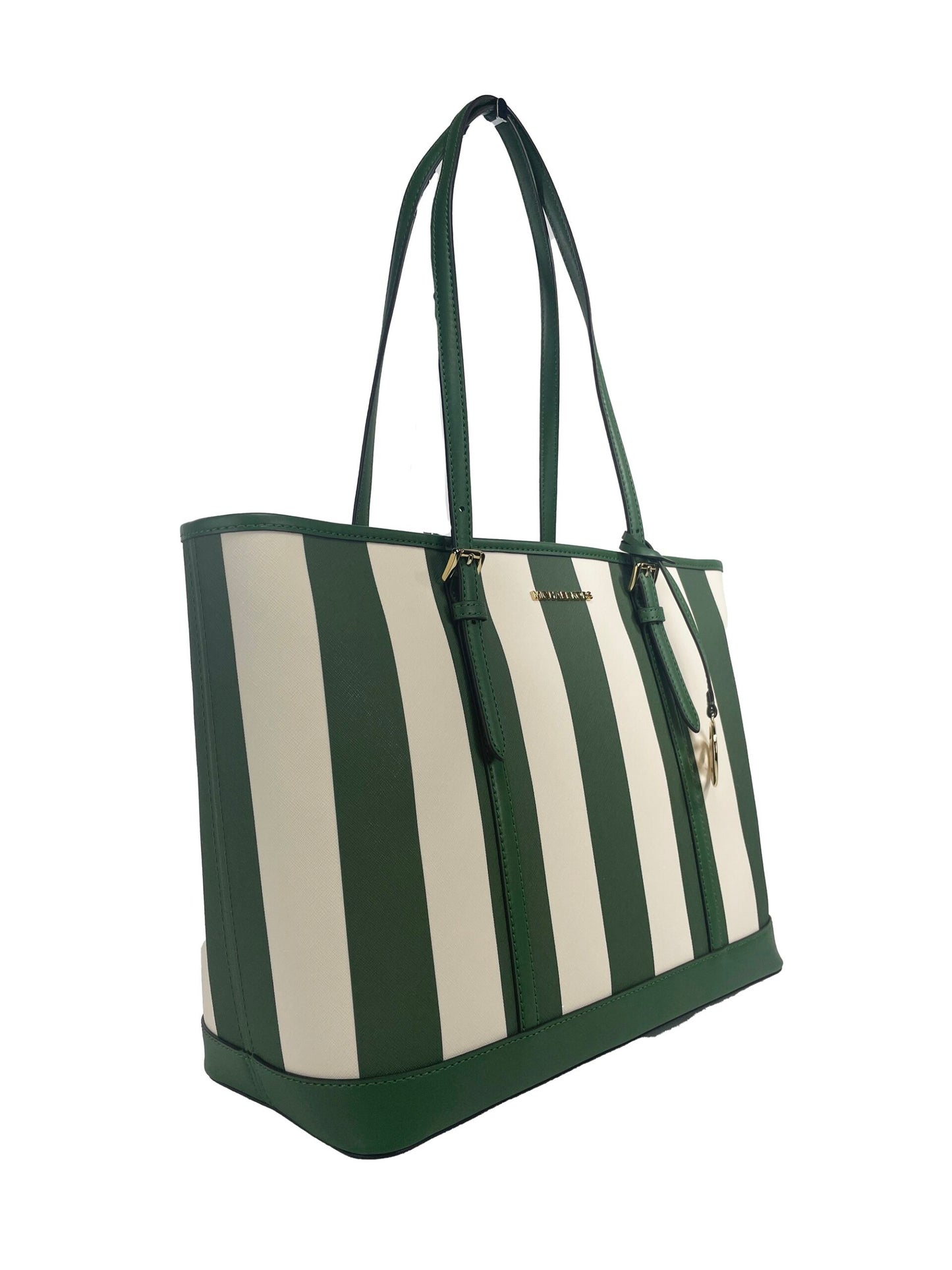 Michael Kors Jet Set Travel Large TZ Shoulder PVC Tote Bag Purse Fern Green Michael Kors